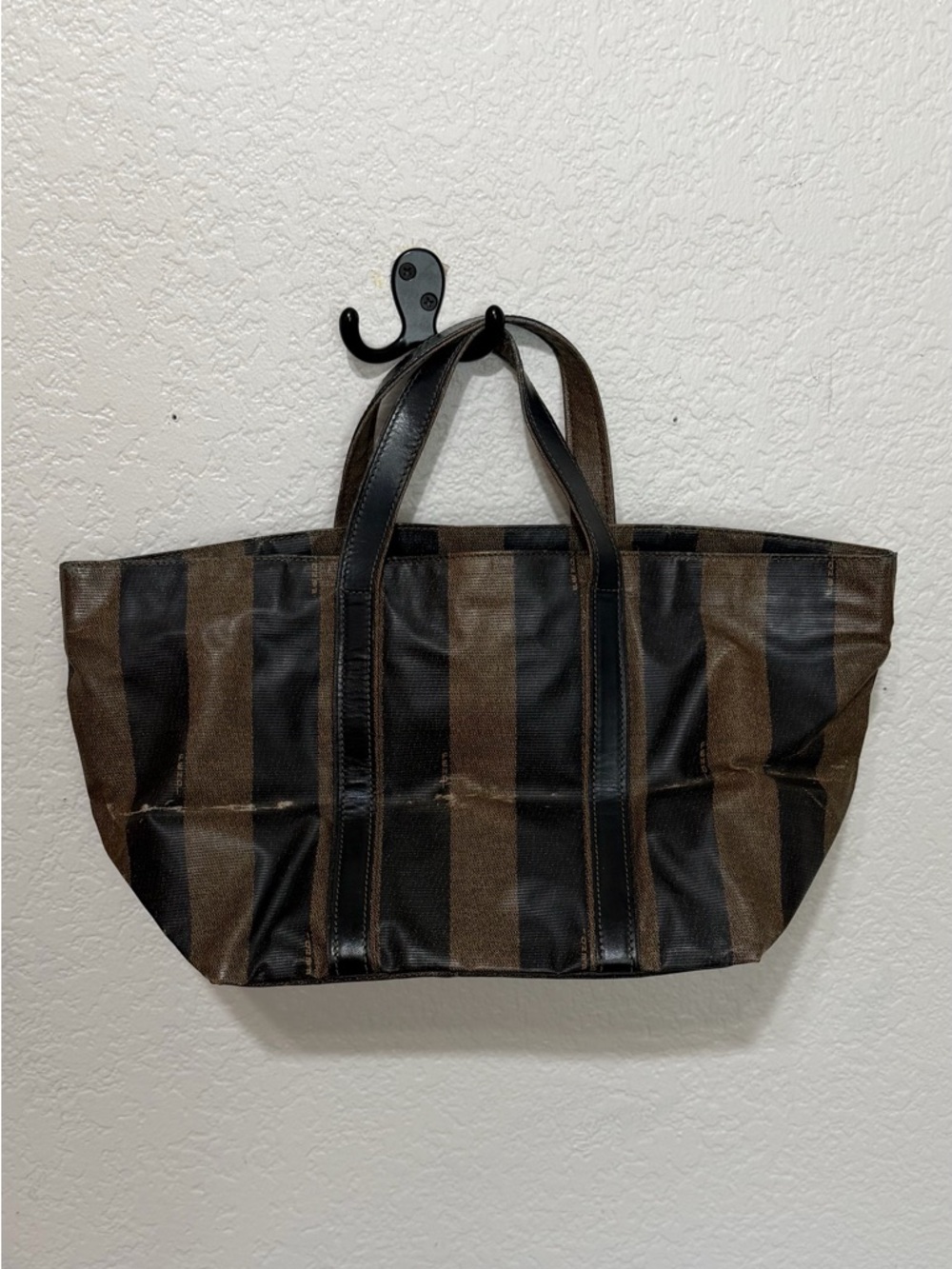 Fendi Vintage Pequin striped tote/handbag - Picture 3 of 7